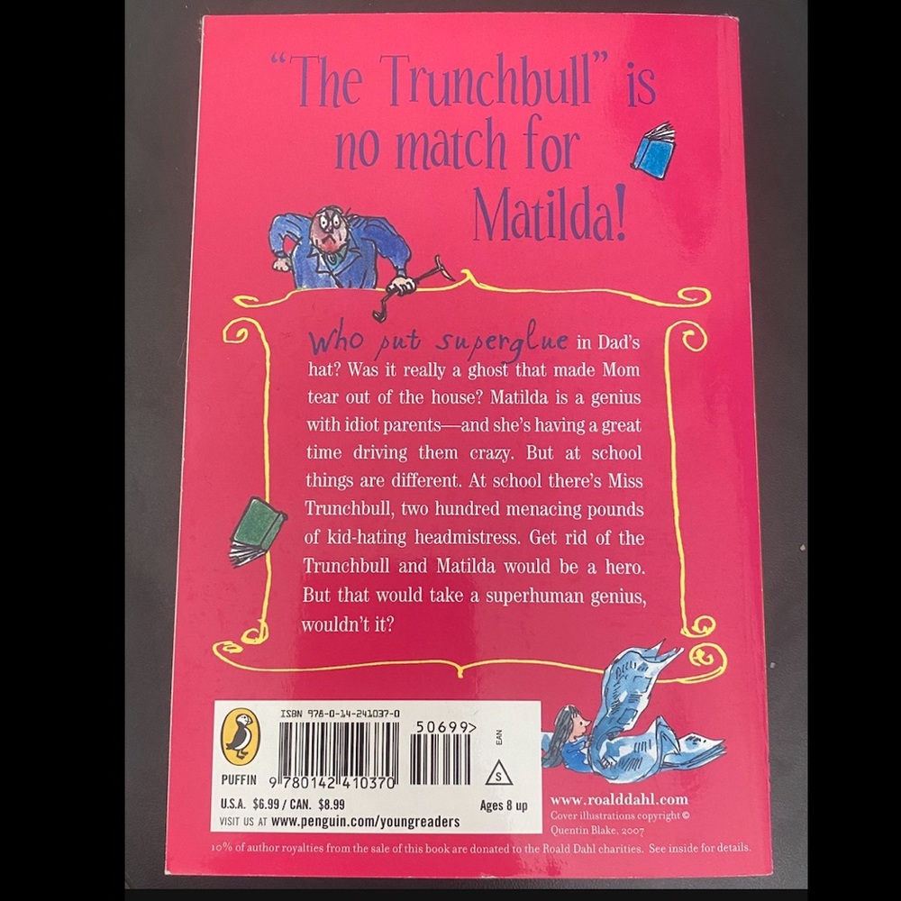 Matilda Paperback Book - Picture 2 of 2
